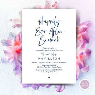 Happily Ever After Brunch, Wedding Elopement Party Invitation