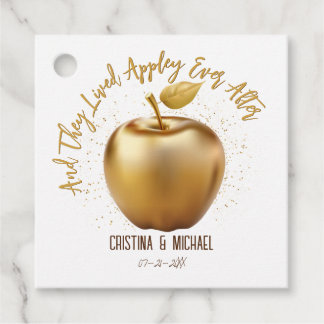 Happily Ever After Caramel Apple Wedding Favour Tags