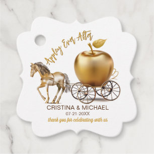 Happily Ever After Caramel Apple Wedding Favour Tags
