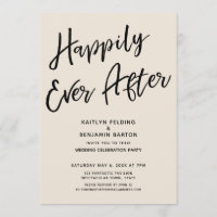 Happily Ever After Casual Post-Wedding Party Cream