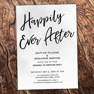 "Happily Ever After" Casual Post-Wedding Party Invitation
