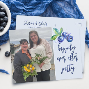 Happily Ever After Casual Wedding Reception Invitation Postcard