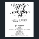 Happily Ever After Ceremony Wedding Program Poster<br><div class="desc">This wedding program uses an elegant script to feature your wedding information in a simple,  yet elegant way.</div>