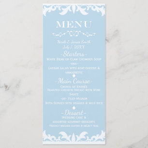 Happily Ever After Cinderella Wedding Menu