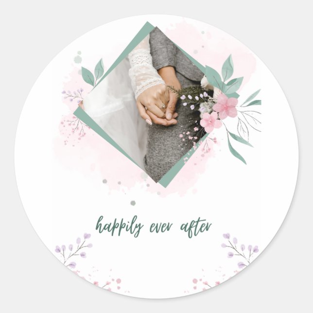 happily ever after classic round sticker (Front)