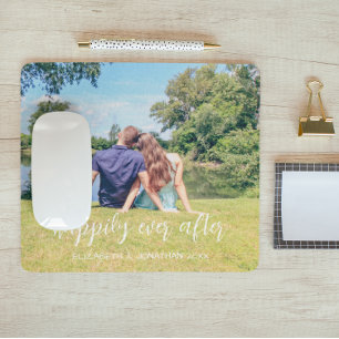 Happily Ever After Couple Photo Mouse Mat