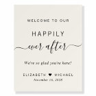 Happily Ever After Cream Wedding Welcome