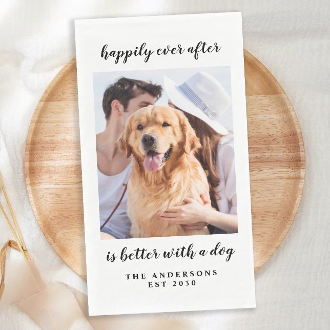 Happily Ever After Custom Photo Wedding Napkins (Creator Uploaded)