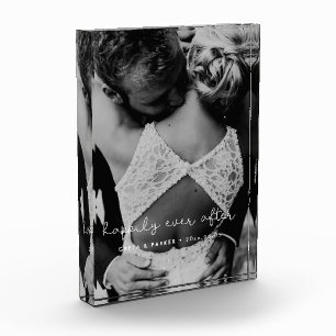 Happily ever after cute whimsical wedding photo block