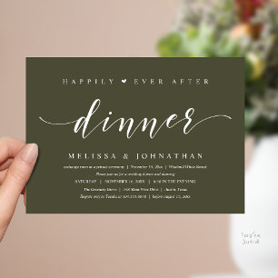 Happily Ever After Dinner, Modern Minimalist Invitation