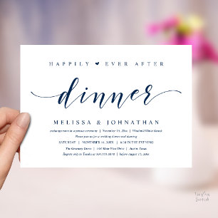 Happily Ever After Dinner, Modern Minimalist Invitation