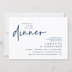 Happily Ever After Dinner Modern Wedding Party Invitation