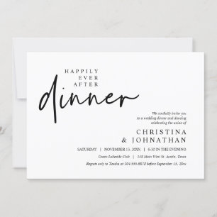 Happily Ever After Dinner Modern Wedding Party Invitation