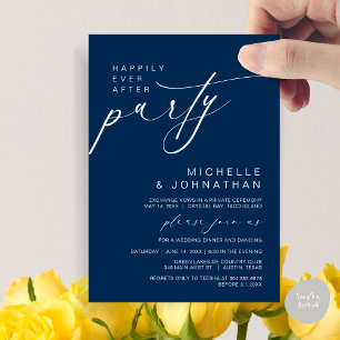 Happily Ever After Dinner Party, Wedding Elopement Invitation