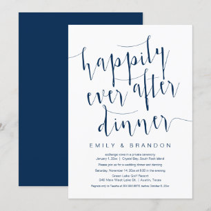 Happily Ever After Dinner, Wedding Elopement Invit Invitation