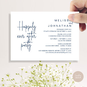 Happily Ever After Dinner, Wedding Elopement Invitation