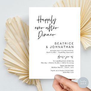 Happily Ever After Dinner, Wedding Elopement Invitation