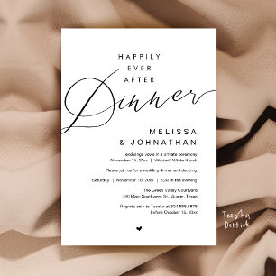Happily Ever After Dinner Wedding Elopement Party Invitation