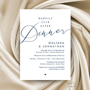 Happily Ever After Dinner Wedding Elopement Party Invitation