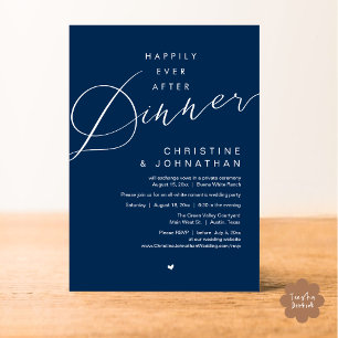 Happily Ever After Dinner Wedding Elopement Party Invitation