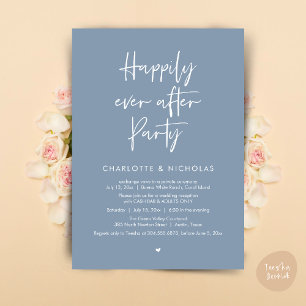 Happily Ever After Dinner Wedding Party Cash Bar Invitation