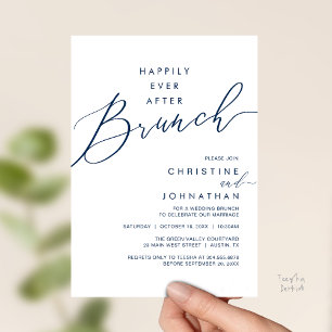 Happily Ever After Dinner Wedding Reception Dinner Invitation