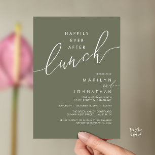 Happily Ever After Dinner Wedding Reception Dinner Invitation