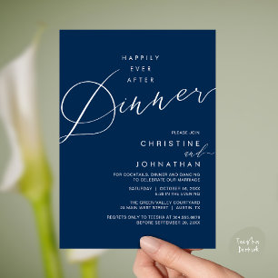Happily Ever After Dinner Wedding Reception Dinner Invitation