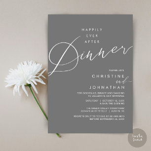 Happily Ever After Dinner Wedding Reception Dinner Invitation