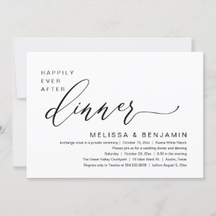 Happily Ever After Dinner Wedding Romantic Party Invitation