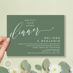 Happily Ever After Dinner Wedding Romantic Party Invitation