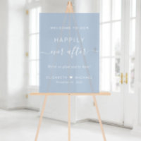 Happily Ever After Dusty Blue Wedding Welcome