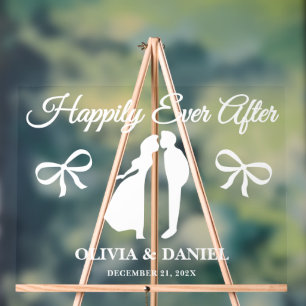 Happily Ever After Editable Wedding Welcome Acrylic Sign