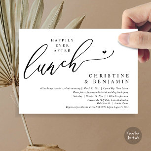 Happily Ever After Elopement Lunch Celebration Invitation