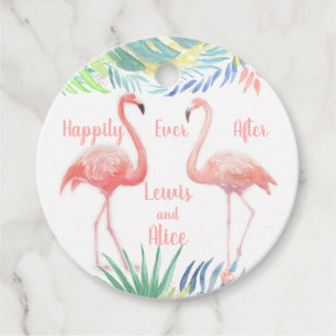 Happily Ever After - Fairy Tale For Two Flamingo Favour Tags