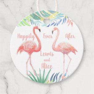 Happily Ever After - Fairy Tale For Two Flamingo Favour Tags