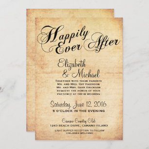 Happily Ever After Fairytale Wedding Invitation