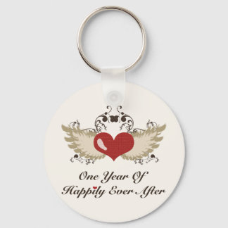 Happily Ever After First Anniversary Key Chain