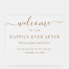 Happily Ever After Gold Wedding Welcome Frosted