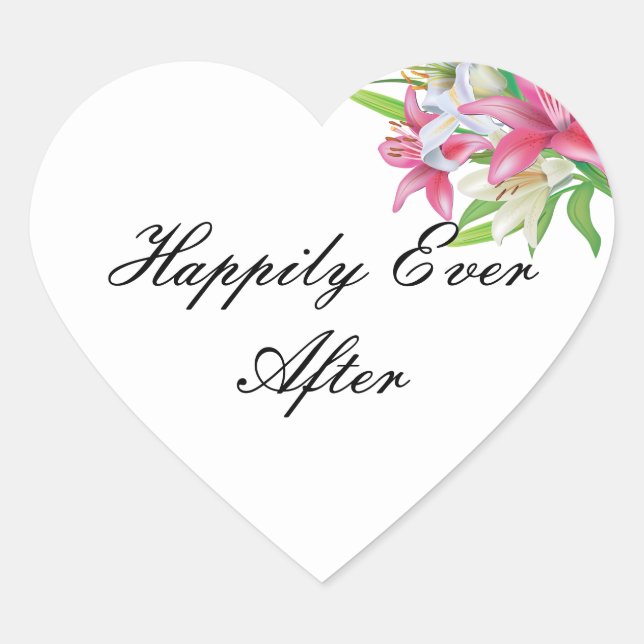 Happily Ever After Heart Sticker (Front)