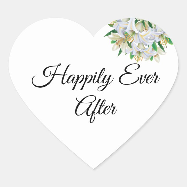 Happily Ever After Heart Sticker (Front)