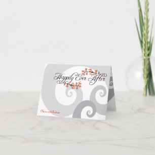 Happily Ever After Hibiscus Wedding Thank You Card