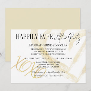 Happily Ever After Hugs & Kisses Wedding Party Invitation