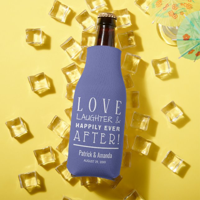 Happily Ever After INDIGO Wedding Bottle Cooler (In Situ Summer)