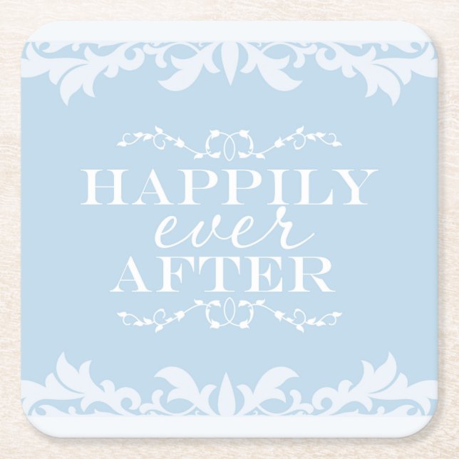HAPPILY EVER AFTER Kitchen Table Coasters Decor (Front)