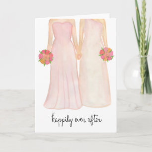 Happily Ever After Lesbian Couple greeting card
