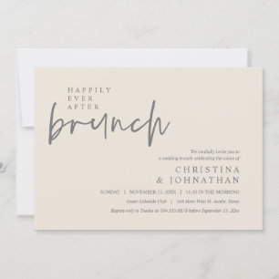 Happily Ever After Lunch Modern Wedding Party Invitation