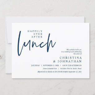 Happily Ever After Lunch Modern Wedding Party Invitation