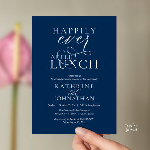 Happily Ever After Lunch Post Wedding Elopement Invitation