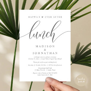 Happily Ever After Lunch, Post Wedding Invitation